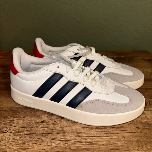 adidas Other - Adidas White and Navy Sneakers with Red Accent